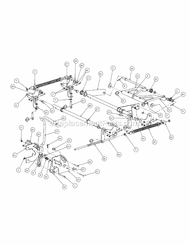 Lift Assembly (Nov. 2003 & After) Diagram and Parts List for M54-KW 53BB5DBW750 Cub Cadet Sprayer